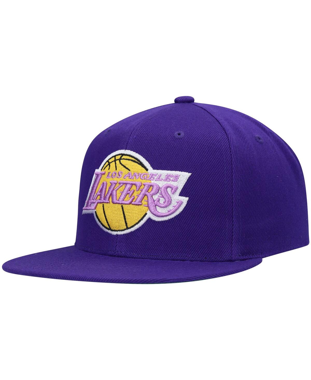 Mitchell & Ness Men's  Purple Los Angeles Lakers Hardwood Classics Snapback Hat In Purple