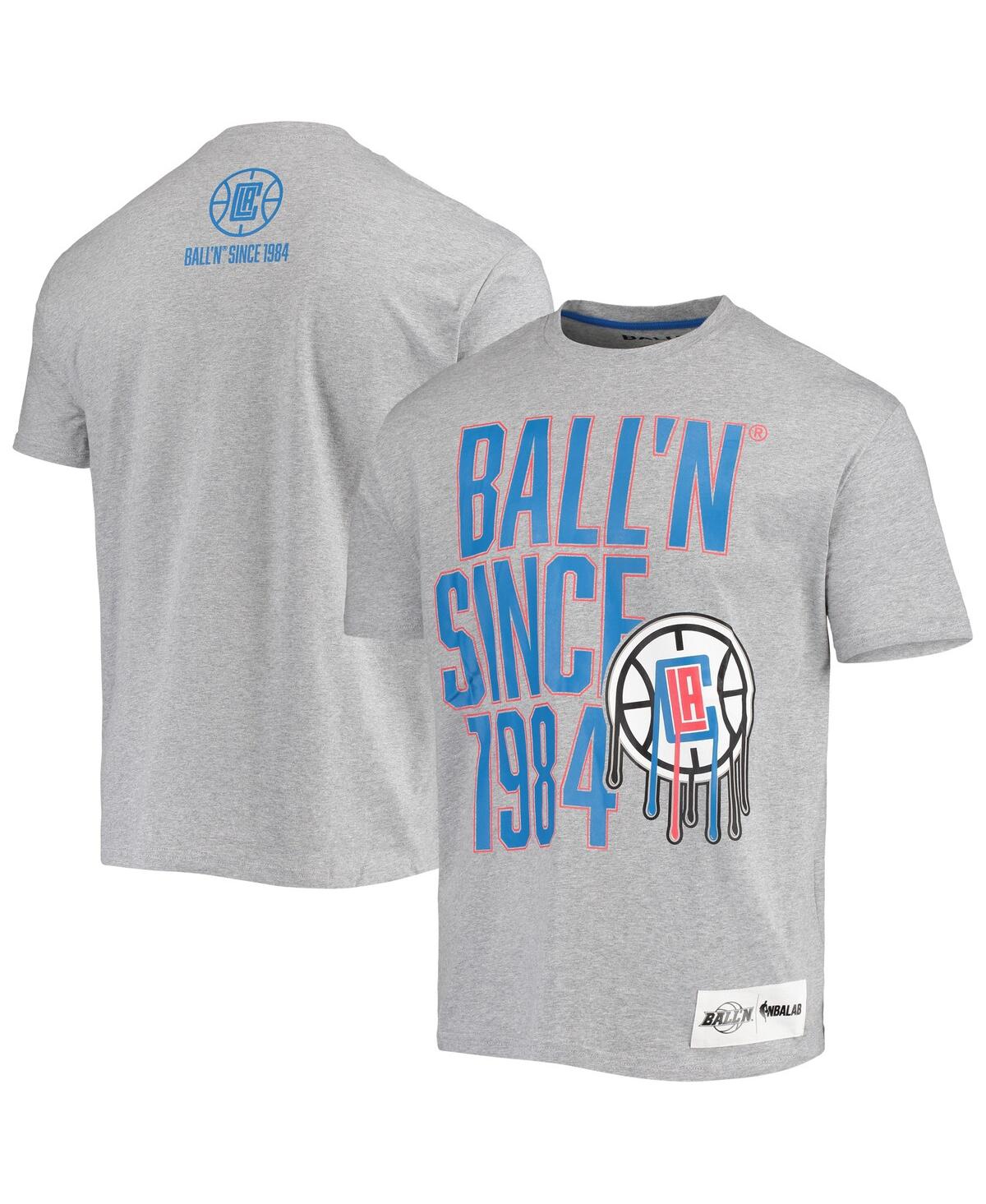 Men's Ball'N Heather Gray La Clippers Since 1984 T-shirt - Heathered Gray