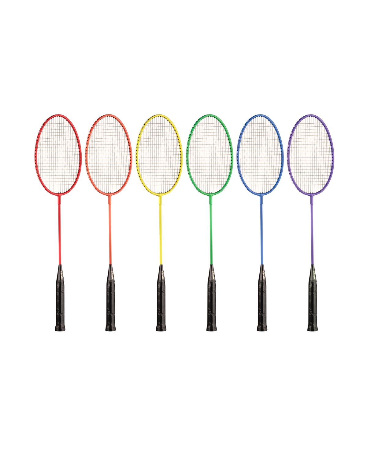 Champion Sports Tempered Steel Badminton Rackets, Set of 6