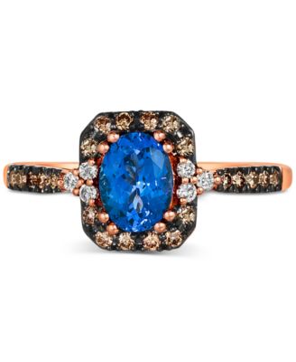 Blueberry Tanzanite (3/4 ct. t.w.) & Diamond (1/4 ct. t.w.) in 14k Rose Gold