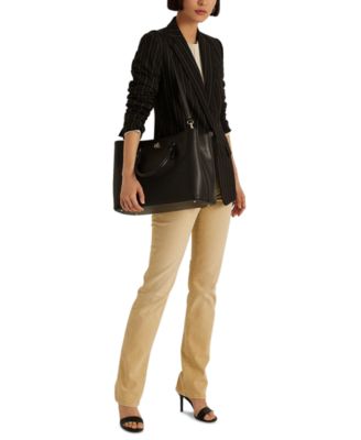 Full-Grain Leather Large Marcy Satchel Bag