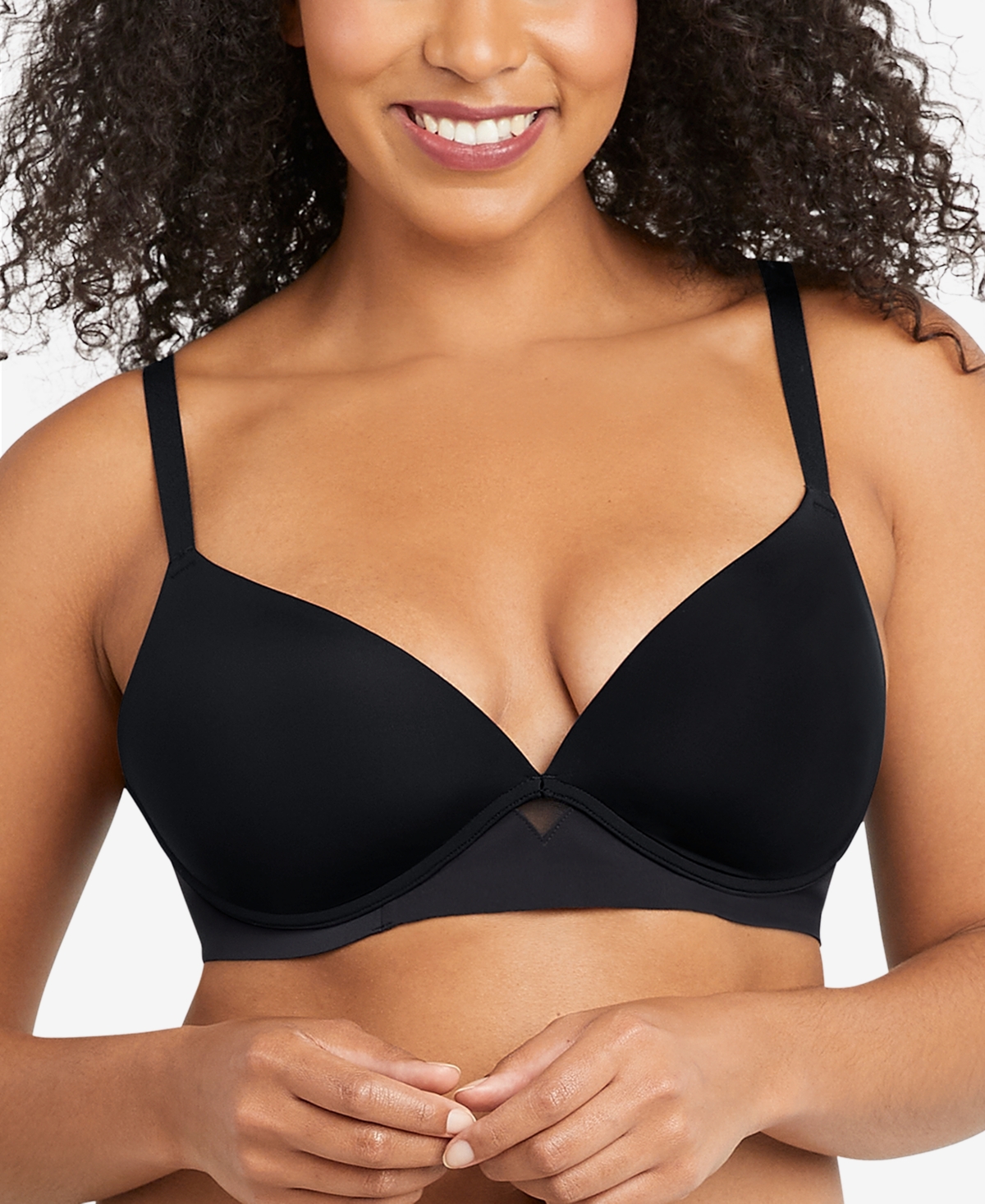 Maidenform Womens One Fab Fit Wireless Demi Bra Dm2301 In Black Modesens 