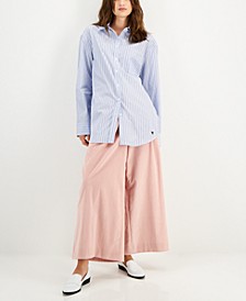Women's Cotton Pinstripe Shirt