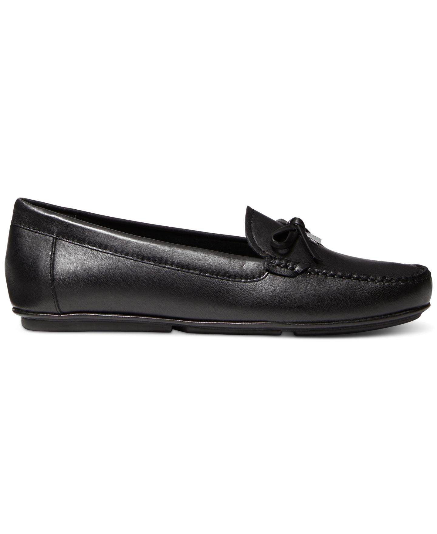 Женские туфли MICHAEL Michael Kors Juliette Slip-On Moccasin, цвет: Чёрный кожаный — фото 2