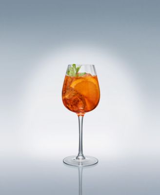 Rose Garden Red Wine Glasses, Set of 4