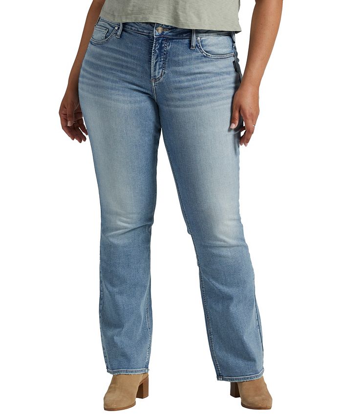 Silver Jeans Co. Plus Size Suki Mid Rise Slim Bootcut Jeans - Macy's