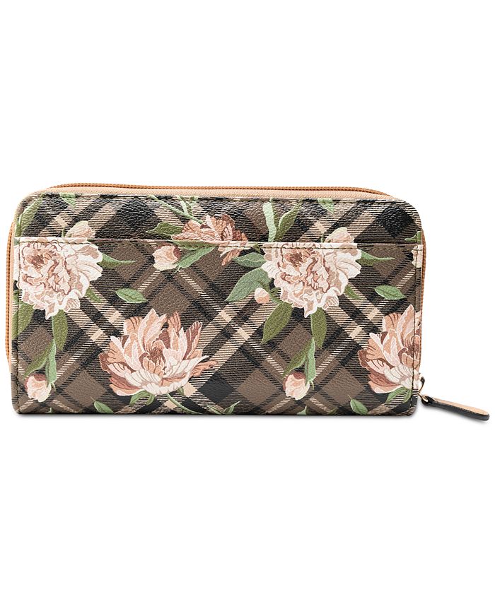 Giani Bernini Holiday Plaid Floral AllInOne Wallet, Created for Macy