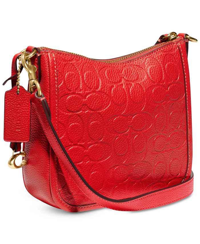 COACH Embossed Signature Leather Chaise Crossbody 19 Macy's