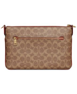 COACH Signature Coated Canvas Polly Crossbody - Macy's