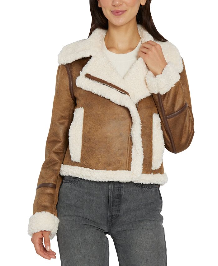 Sam Edelman Women's FauxShearling Moto Coat & Reviews Coats
