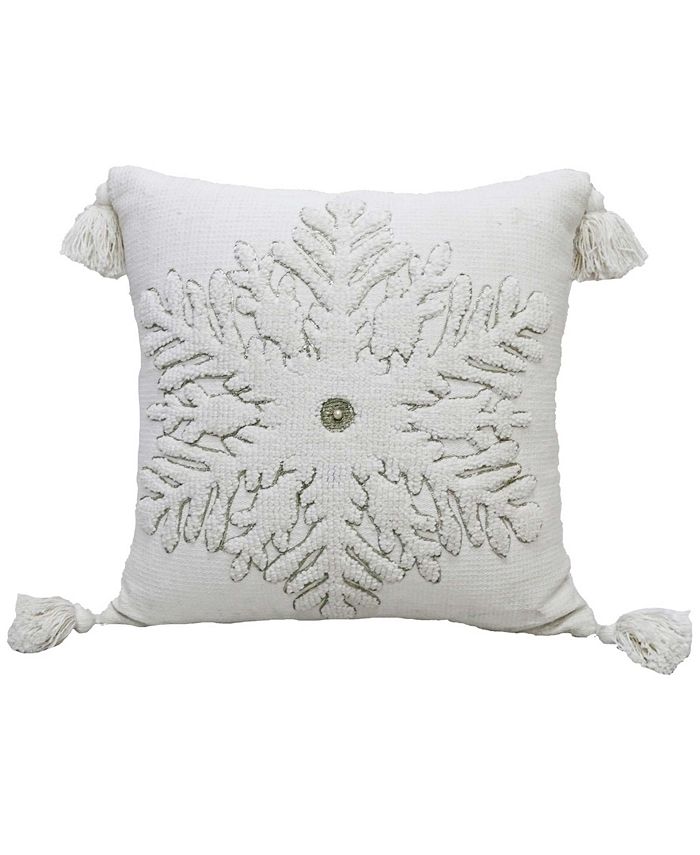 Christmas Snowflake Throw Pillow 20x20