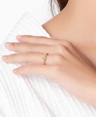 Marquise-Cut Yellow Sapphire (1/3 ct. t.w.) Stackable Ring in 10K Yellow Gold