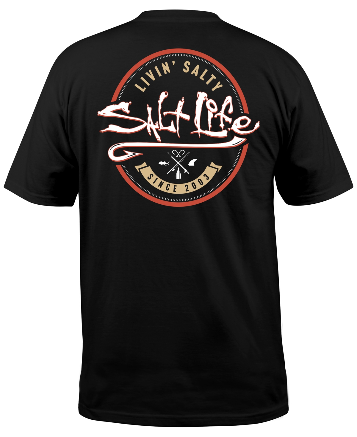 Salt Life Men's Playin Hookie Logo Graphic T-shirt In Black