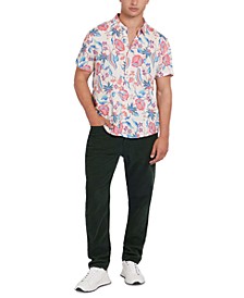 Men's Slim-Fit Floral-Print Shirt