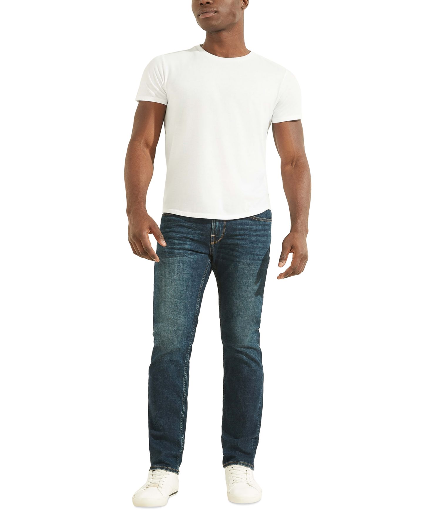 Мужские джинсы GUESS Slim Straight Fit, цвет: Синий — фото 1