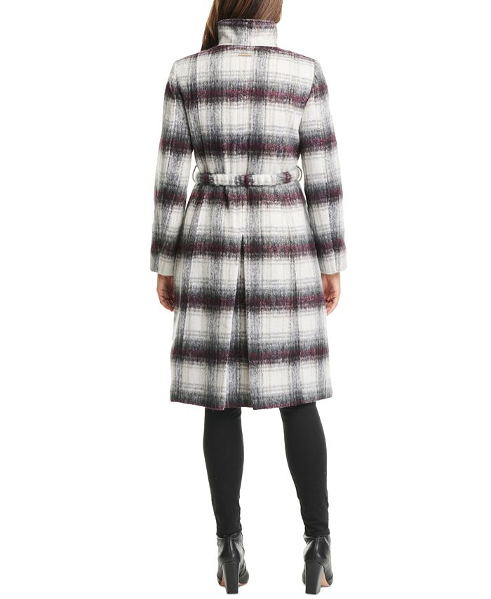 Vince Camuto Women's Chain Belted Plaid Maxi Coat & Reviews Coats & Jackets Women Macy's
