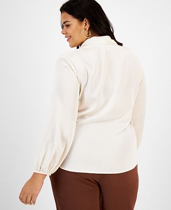 Macys womens white blouse discount