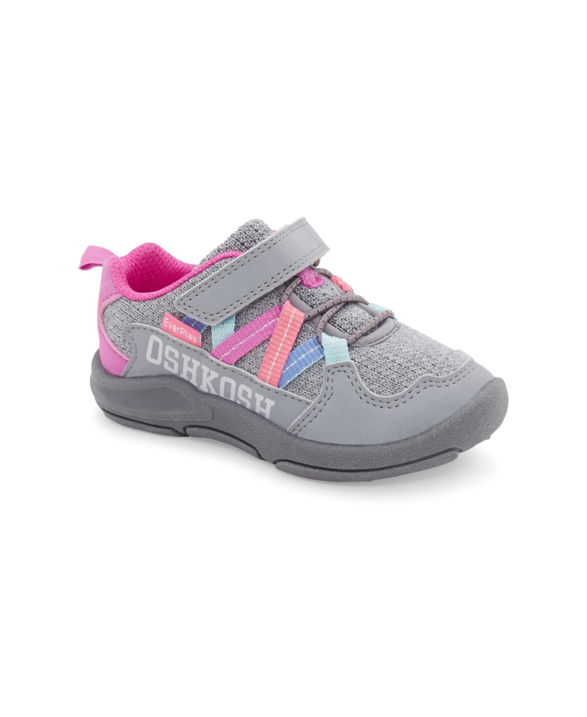 Shop Oshkosh B'gosh Little Girls Loopy Everplay Sneakers In Gray Multi