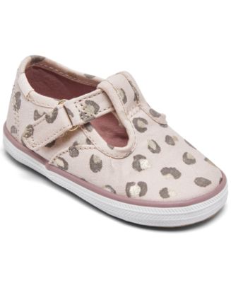 Keds Toddler Girls Champion Leopard Print T-Strap Casual Sneakers from ...