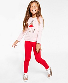 Toddler & Little Girls Holiday T-Shirt & Leggings Separates, Created for Macy's 
