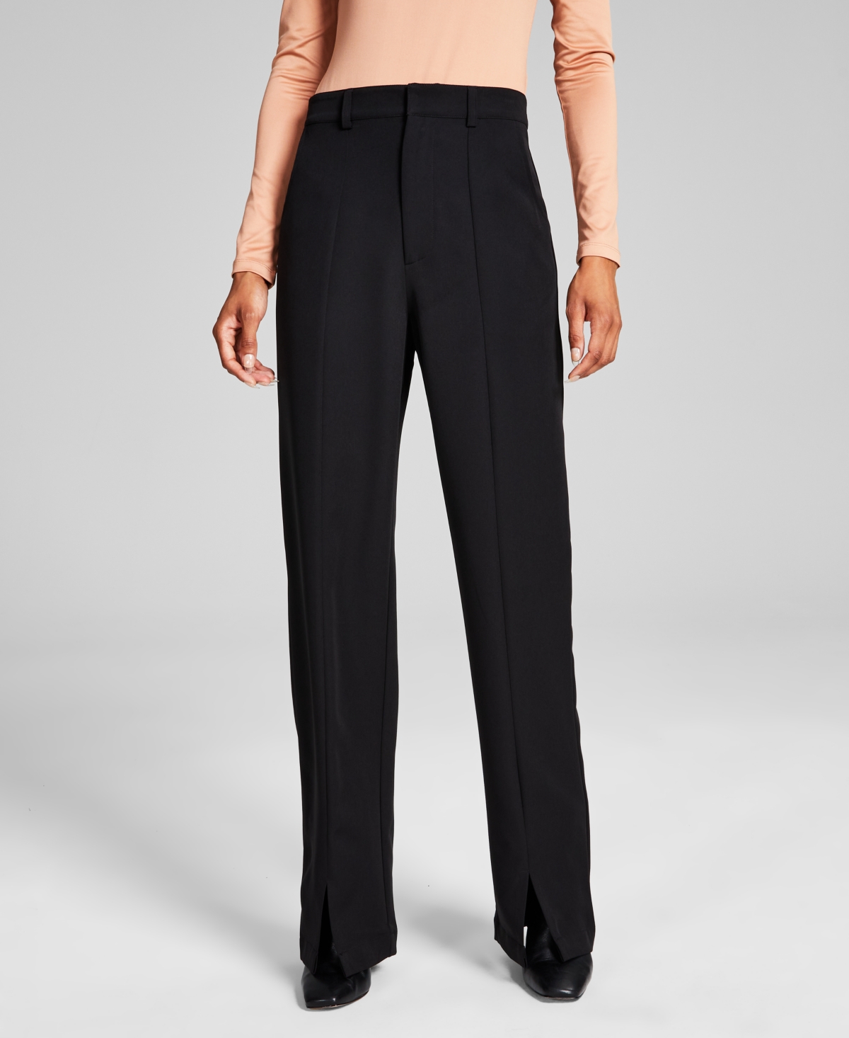  And Now This Women's High-Rise Split-Leg Straight Trousers