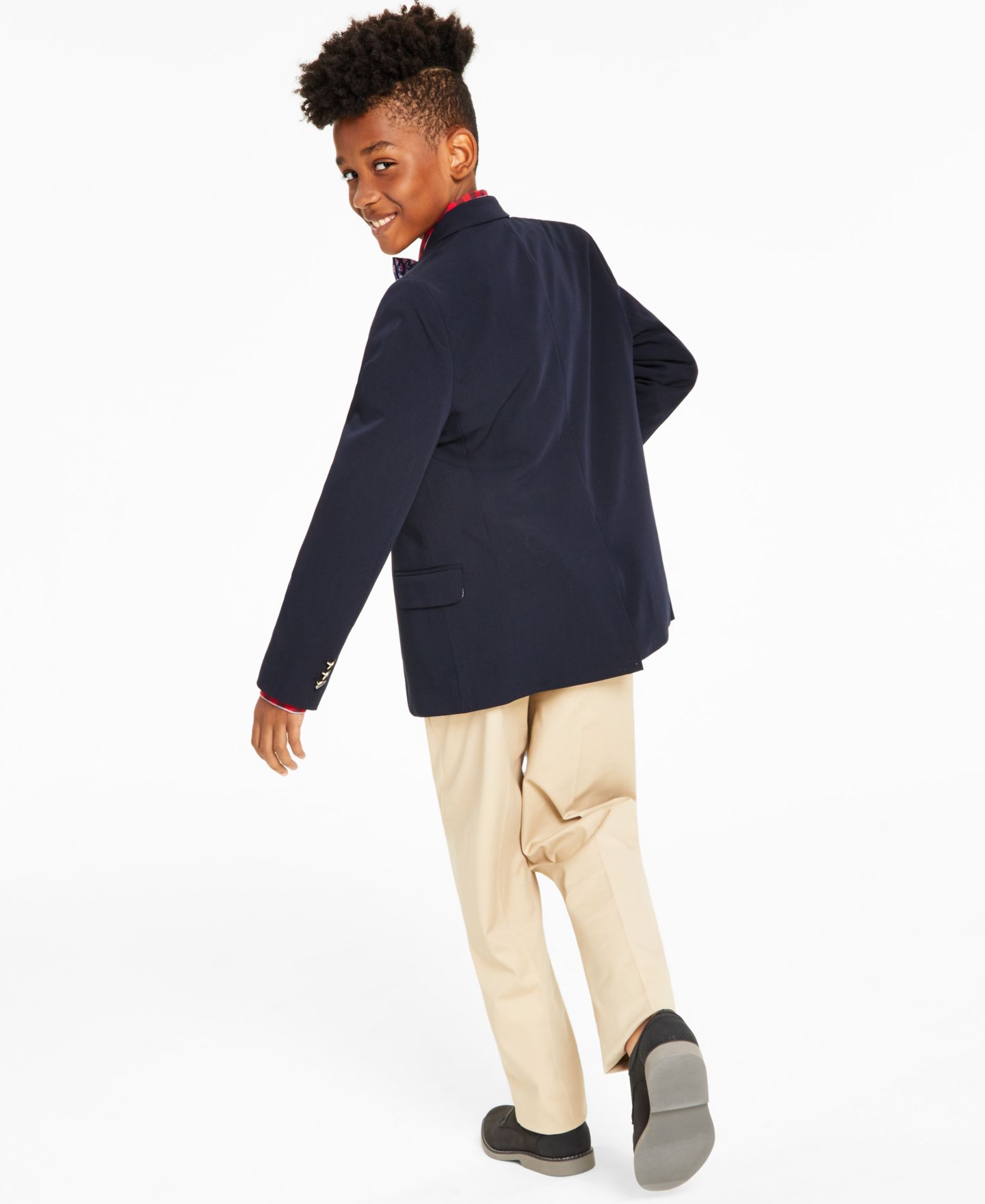Пиджак Tommy Hilfiger Blazer, Plaid Shirt, Pants & Bowtie Separates для мальчиков, цвет: Тёмно-синий — фото 2