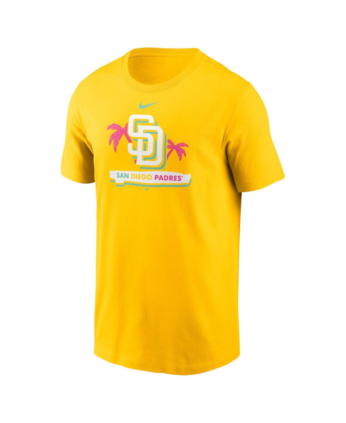 Shop Nike Men's  Yellow San Diego Padres City Connect Graphic T-shirt In Gold
