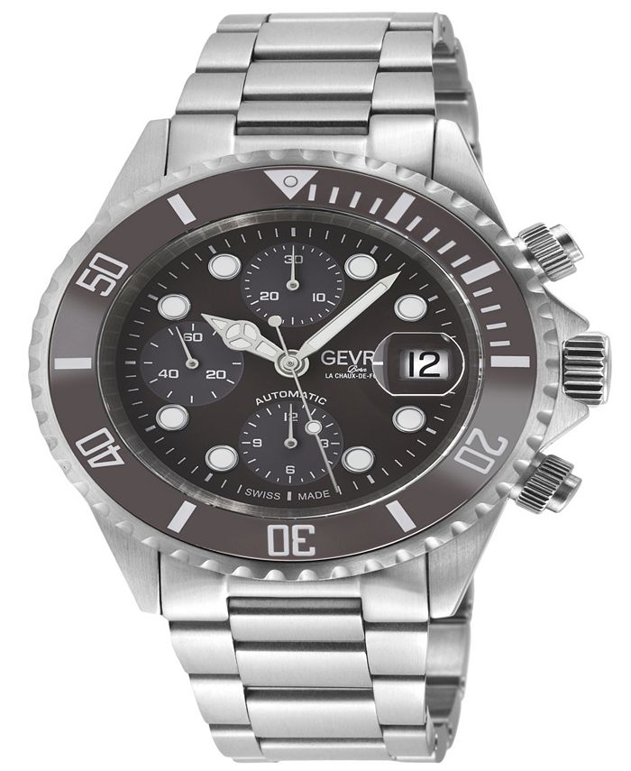 Gevril men's wall street sale swiss automatic watch 43mm