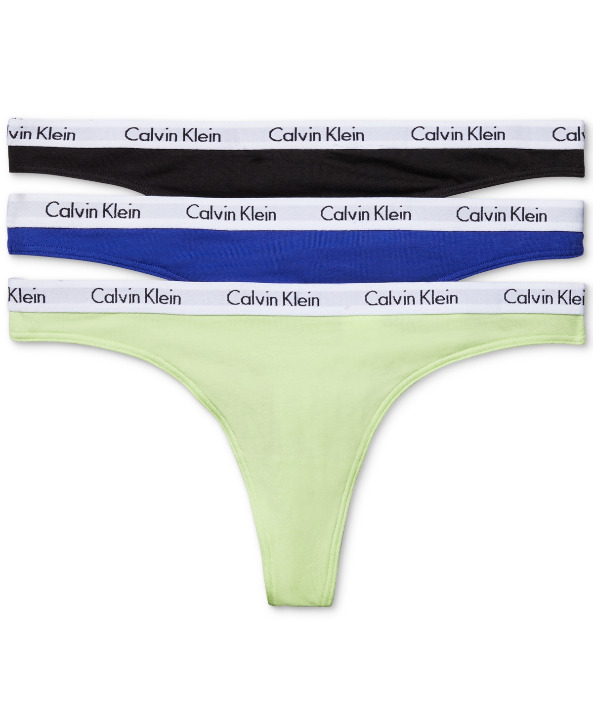 Calvin Klein Carousel Cotton 3-Pack Thong Underwear QD3587