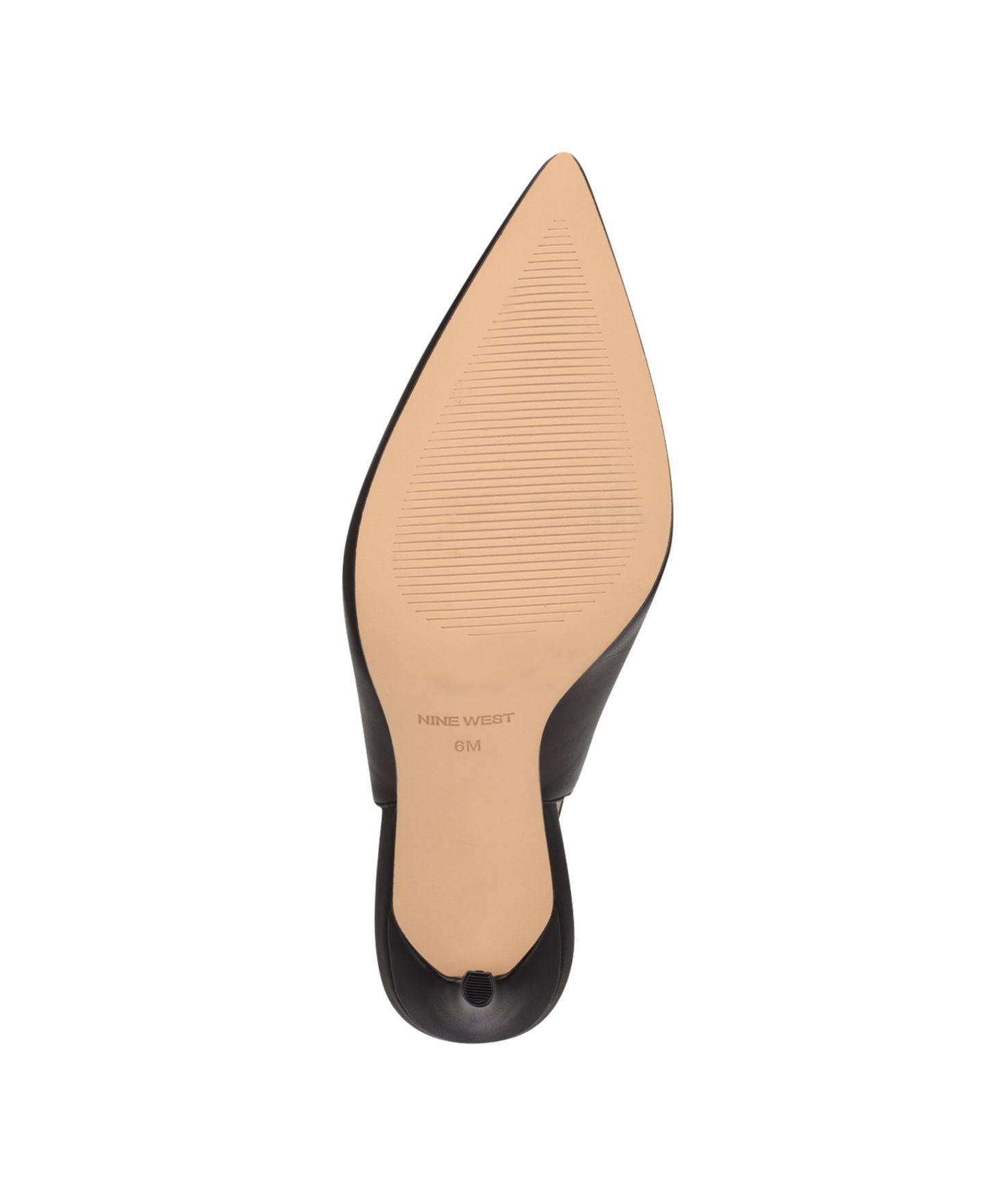 Женские туфли Nine West Feather Slingback Stiletto Pumps, цвет: Чёрный кожаный — фото 5