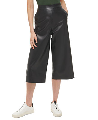 DKNY Wide Leg Cropped Pants & Reviews - Pants & Capris - Women - Macy's