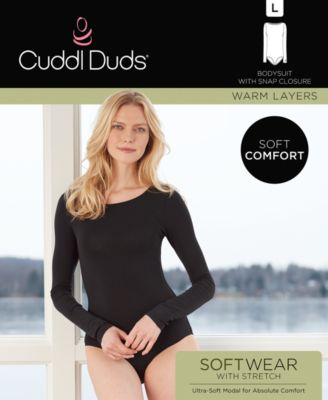 売れ筋商品|||クドルドッズ カットソー トップス レディース Softwear with Stretch Long Sleeve Bodysuit, Created for Macy's Ivory Cuddl Duds Softwear with Stretch Long Sleeve Bodysuit