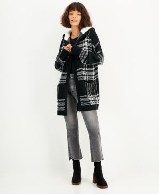 Crave Fame Juniors' Plaid Sherpa-Lined 
