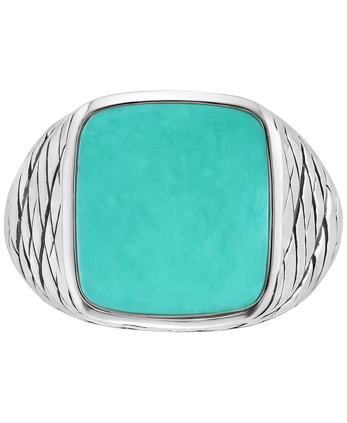 EFFY Collection EFFY® Men's Turquoise Ring in Sterling Silver Macy's