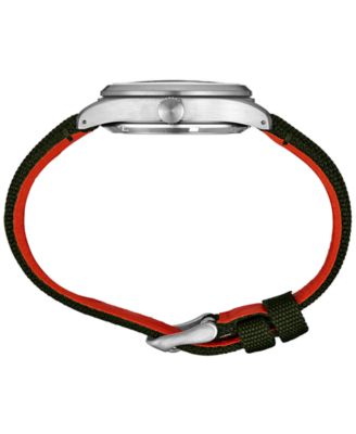 Men's Automatic 5 Sports Green Nylon Strap Watch 39mm