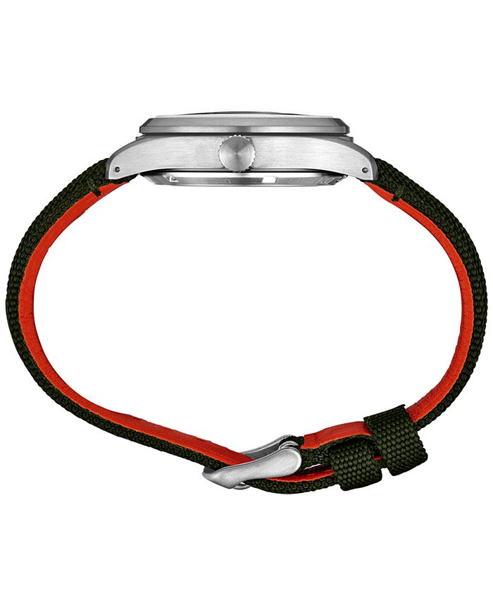 Seiko Men's Automatic 5 Sports Green Nylon Strap Watch 39mm Macy's