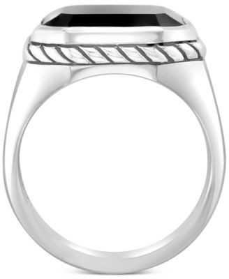 EFFY&reg; Men's Onyx Ring in Sterling Silver
