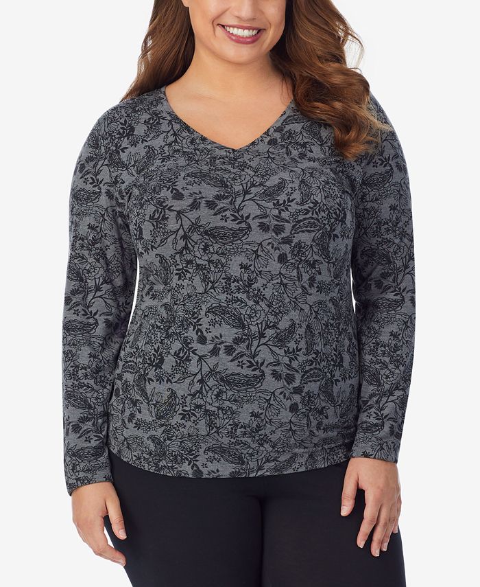 Cuddl Duds Plus Size Softwear with Stretch VNeck Top & Reviews Shop