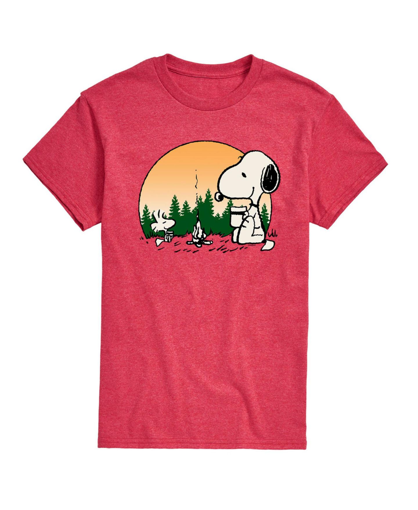 Мужская футболка AIRWAVES Peanuts Campfire Mugs, цвет: Красный — фото 1