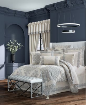 J Queen New York Adagio Comforter Set Collection Bedding In Sterling