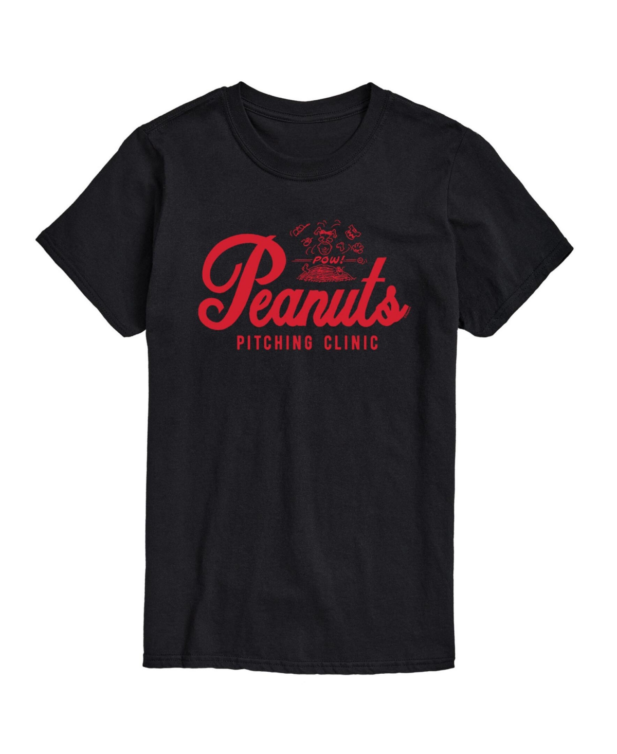 Airwaves Men's Peanuts Pitching Clinic T-shirt In Black