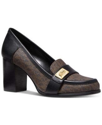 michael kors block heel loafer