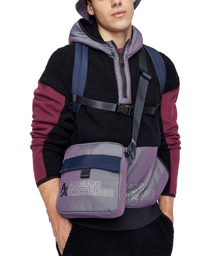 AX Armani Exchange Men's Metallic Logo Crossbody Bag Macy's