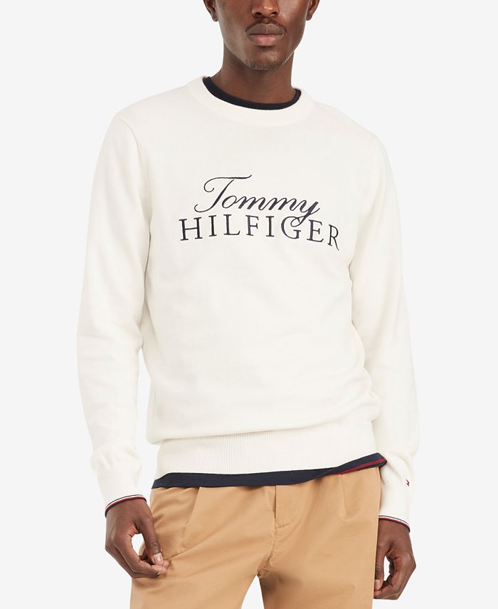 Tommy Hilfiger Men's Niles Logo Crewneck Sweater & Reviews - Sweaters ...