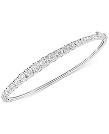 EFFY® Diamond Graduated Bangle Bracelet (1-1/2 ct. t.w.) in 14k White Gold