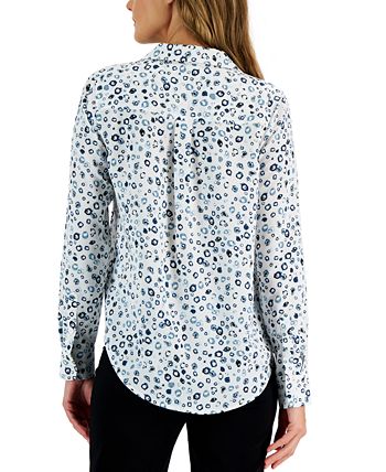 Alfani Women's Button-Front Shirt, Created for Macy's & Reviews - Tops ...