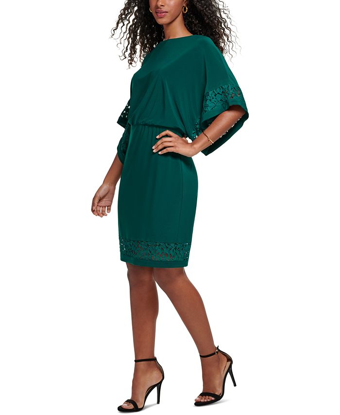 Jessica Howard Petite LaceTrimmed Blouson Dress & Reviews Dresses