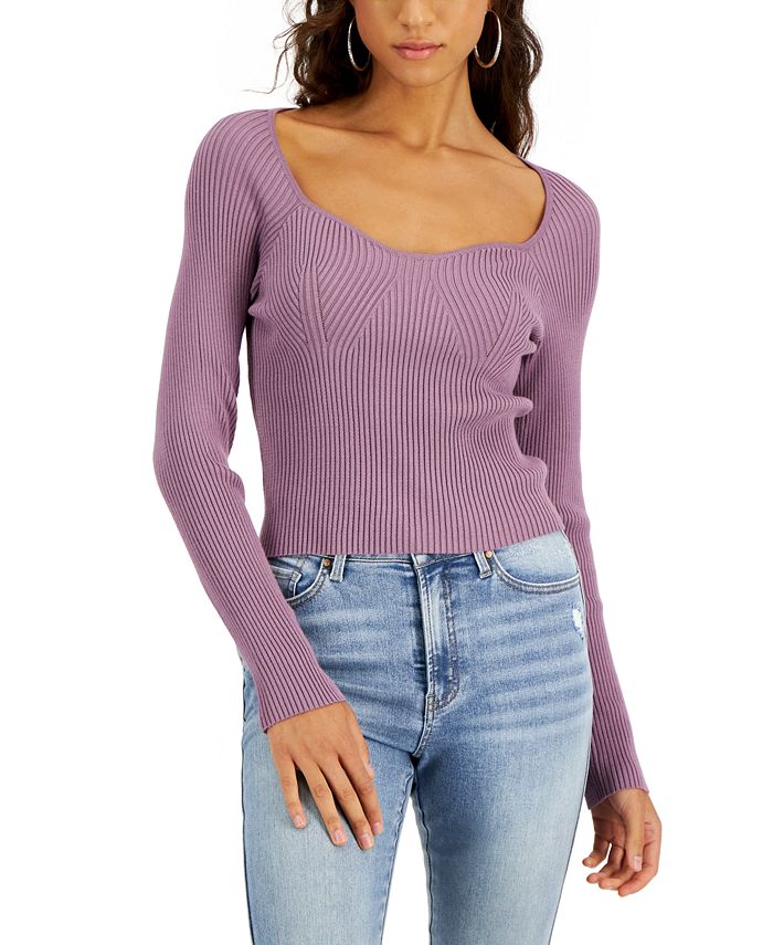 Hooked Up by IOT Juniors' Long Sleeve Bustier Top - Macy's