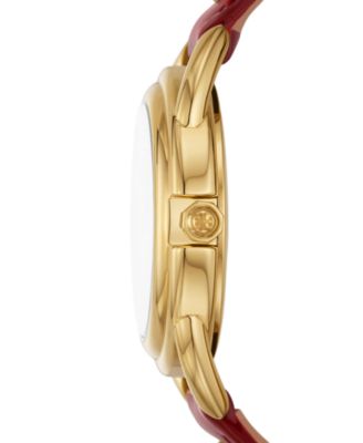 Tory Burch Women's The Miller Red Patent Leather Strap Watch 32mm