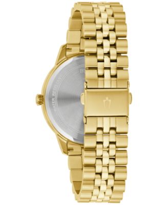 Men's Classic Diamond Accent Gold-Tone Stainless Steel Bracelet Watch 41mm